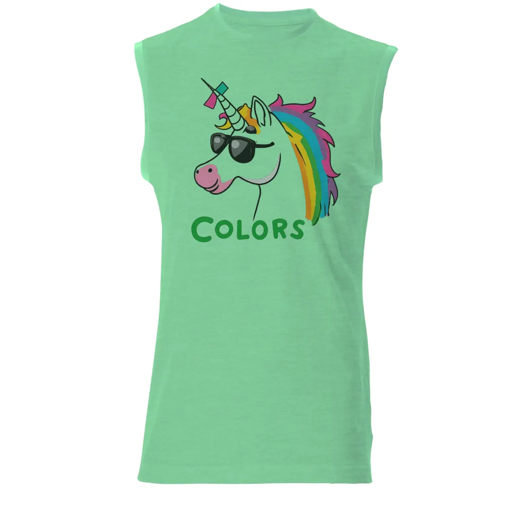 Graphic Tees: Luna the Rainbow Unicorn - Colors of Joy|plus size rainbow brite t shirt