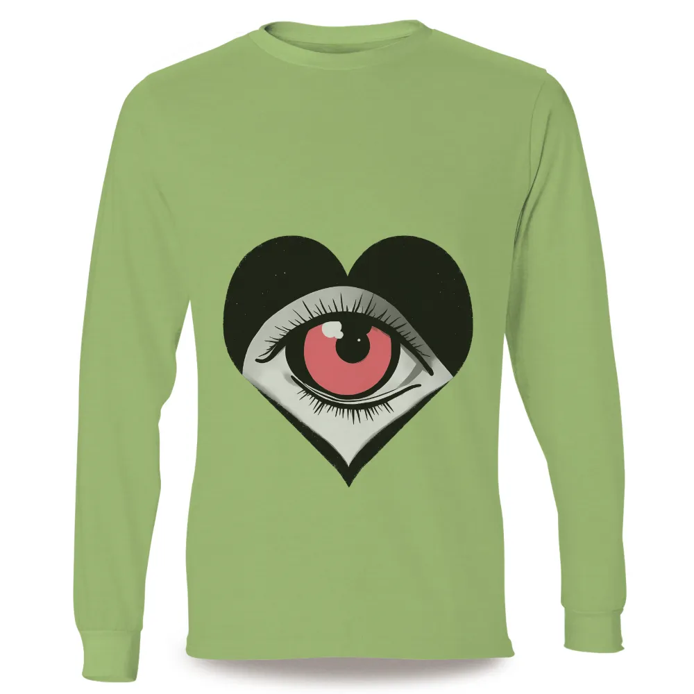 T-Shirt Printing: Pink Eye Heart - Love and Compassion|heart and core military shirts