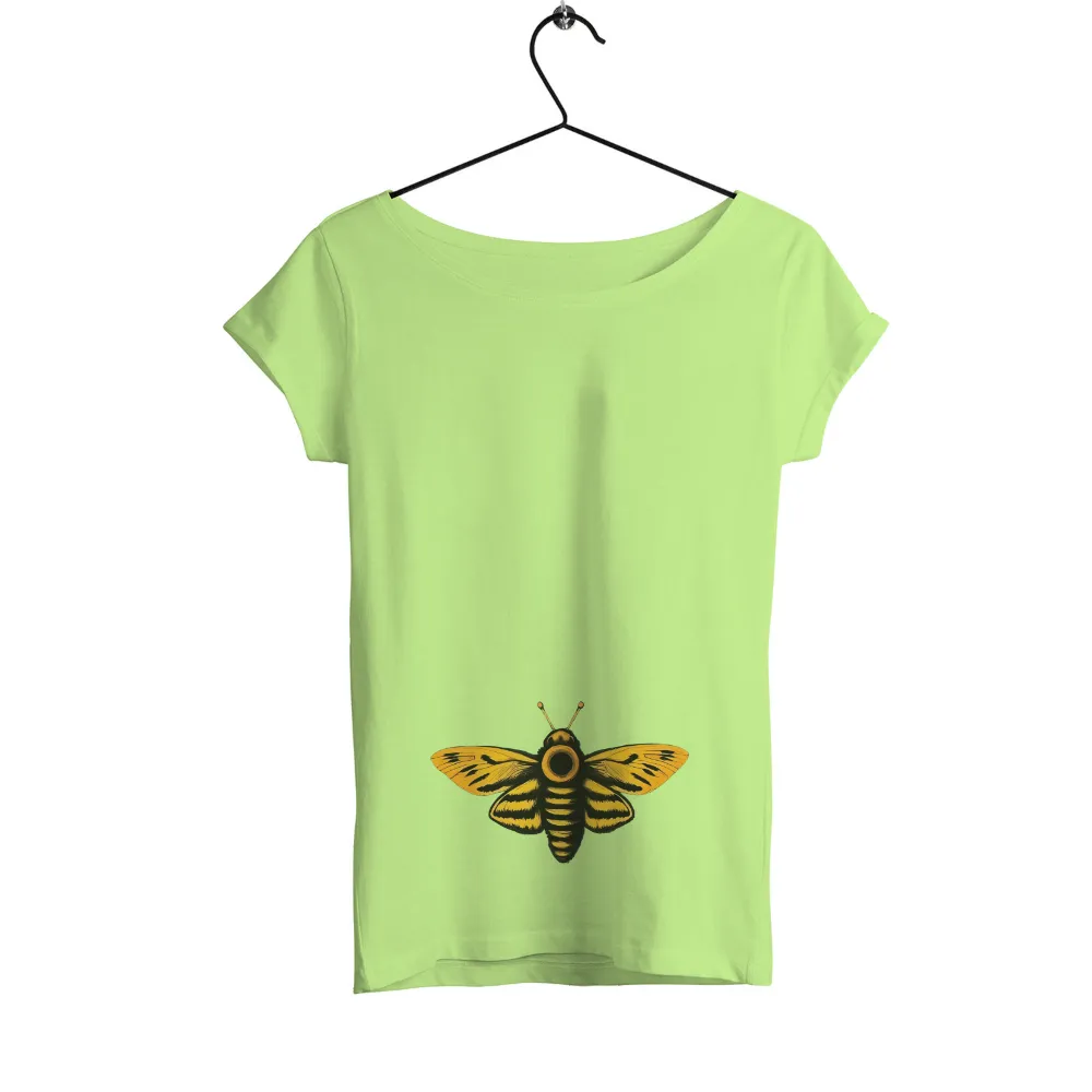 Graphic Tees: The Golden Whisper Moth - Artistic Mystery|moth t