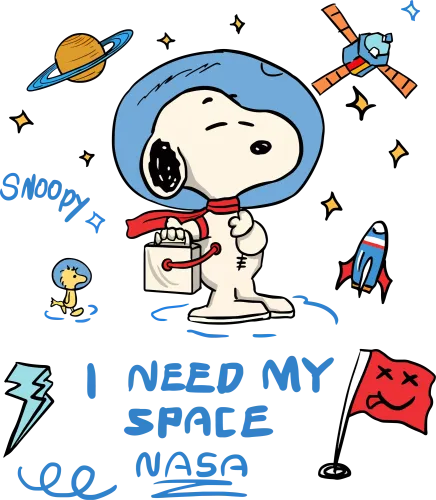 Shirts Graphic Tees: Snoopy Space Adventure