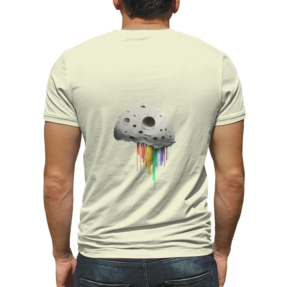 Tee Shirt Printing: Moon Drips Rainbow Emotions|dickies rainbow shirt