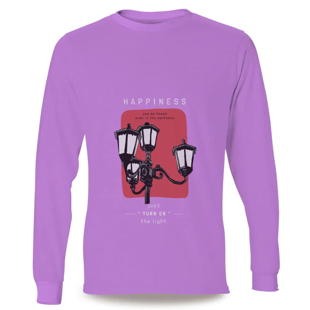 Tee Shirts Printed: Turn On The Light - Happiness in Darkness|butterfly t shirt light