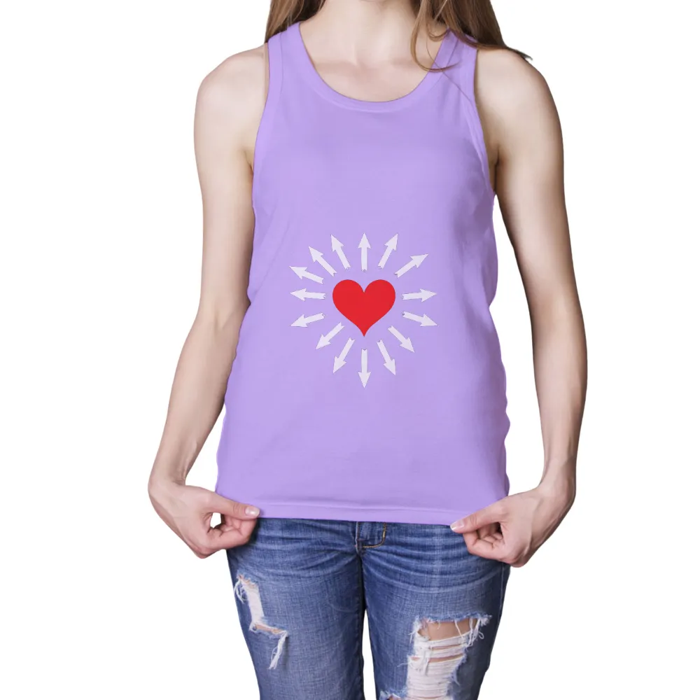 Spread Love with Shirts Graphic Tees: Heart and Arrows Design|love like 90s r&b shirt