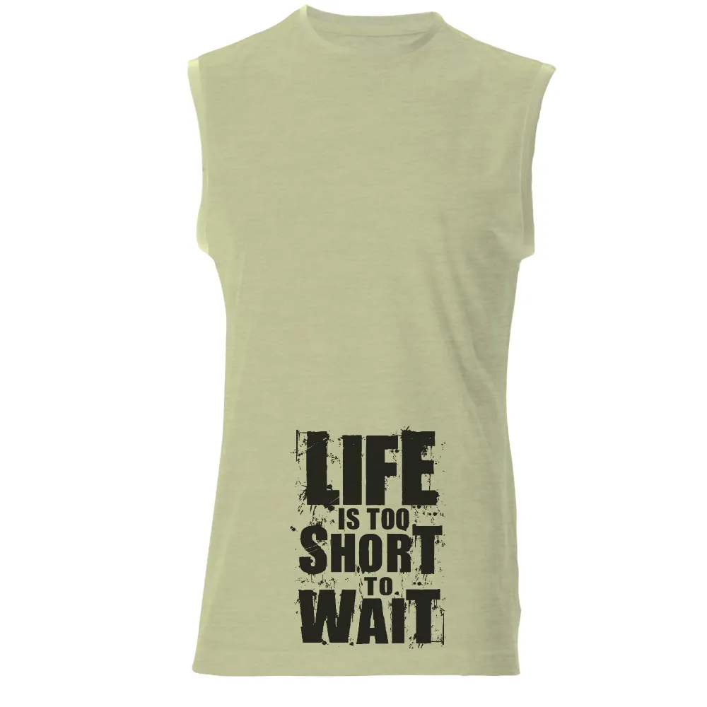 Custom Tee Shirts: Life is Too Short to Wait - Bold Inspirational Quote|vintage st patricks day shirts