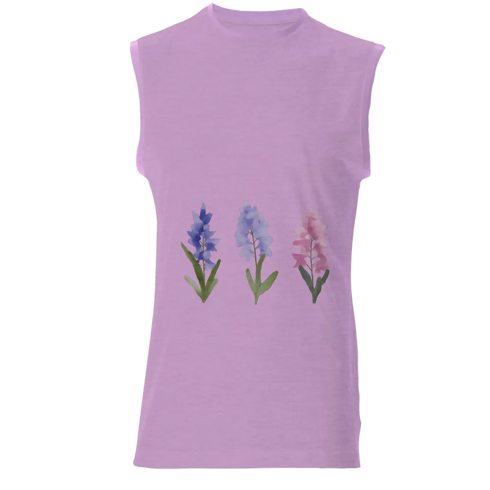 T-Shirts Pattern: Watercolor Flowers - Nature's Tranquility|t shirt design online work