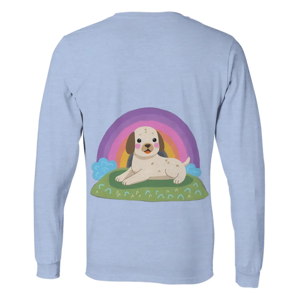 Graphic Tees: Max the Puppy Under the Rainbow - Artistic Designs|rainbow beer shirt