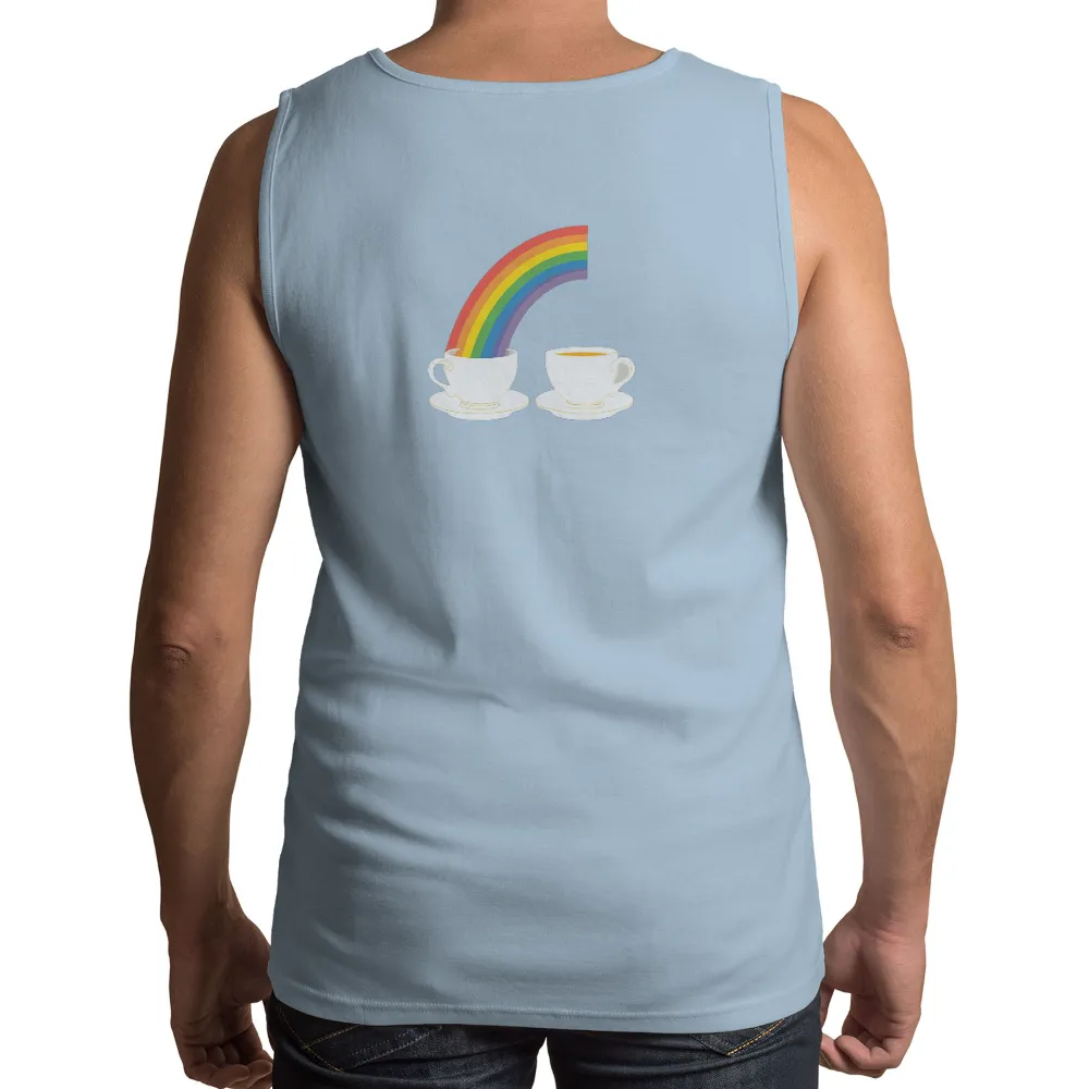 T-Shirt Printing: Rainbow Teacups - Morning Joy and Comfort|pokemon magic shirt