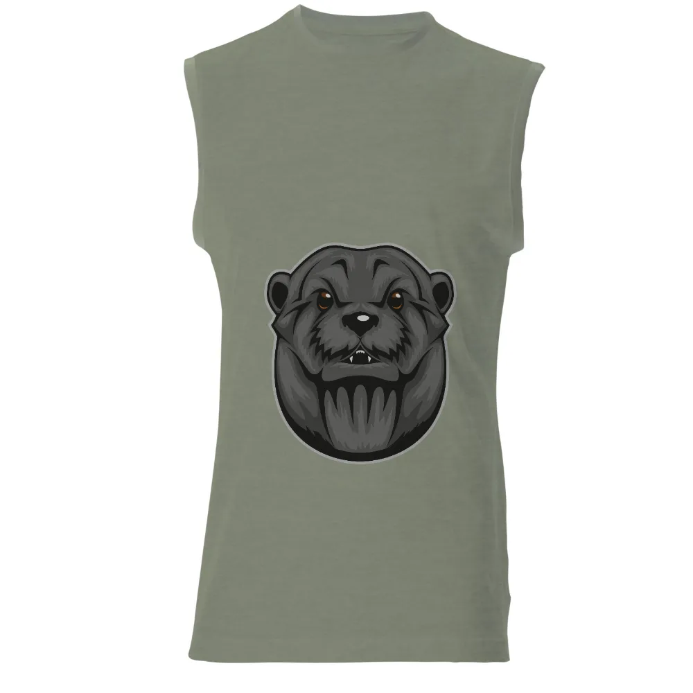 Tee Shirt Printing: Fierce Guard Dog - Minimalist Design|best sun protection clothing men