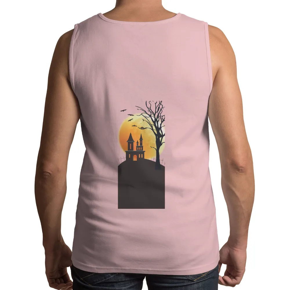 T-Shirts Pattern: Castle Silhouette Against a Full Moon|death note ryuk silhouette