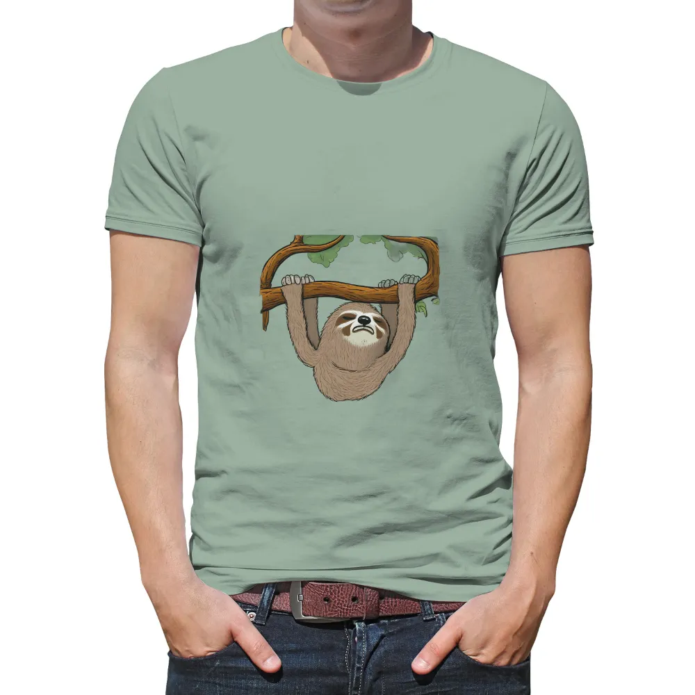 TShirt Design: Sam the Sloth - Peaceful Existence|pride peace sign shirt