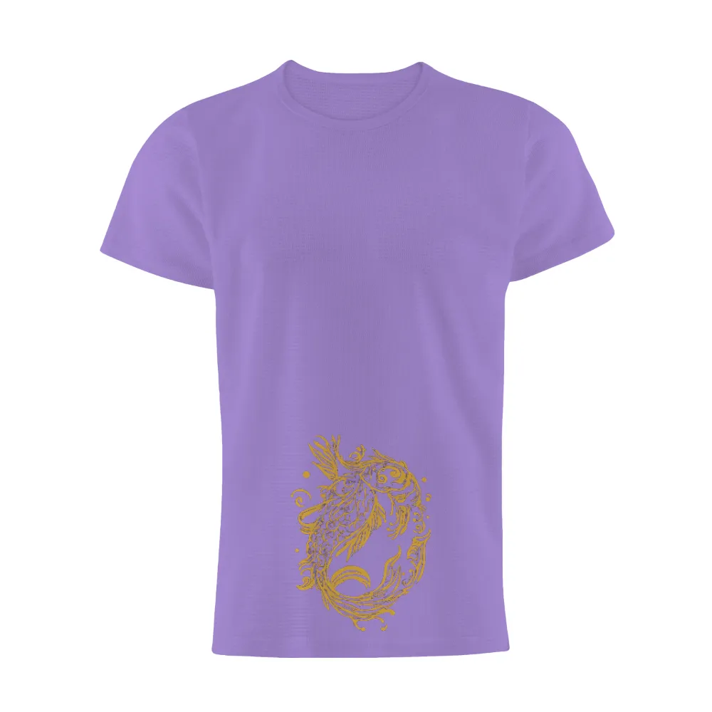 T-Shirts Custom: Golden Phoenix - Symbol of Rebirth and Transformation|rebellious hope t shirt black