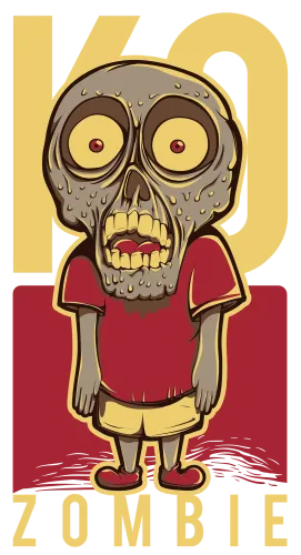 TShirt Design: Quirky Cartoon Zombie for Halloween Fun