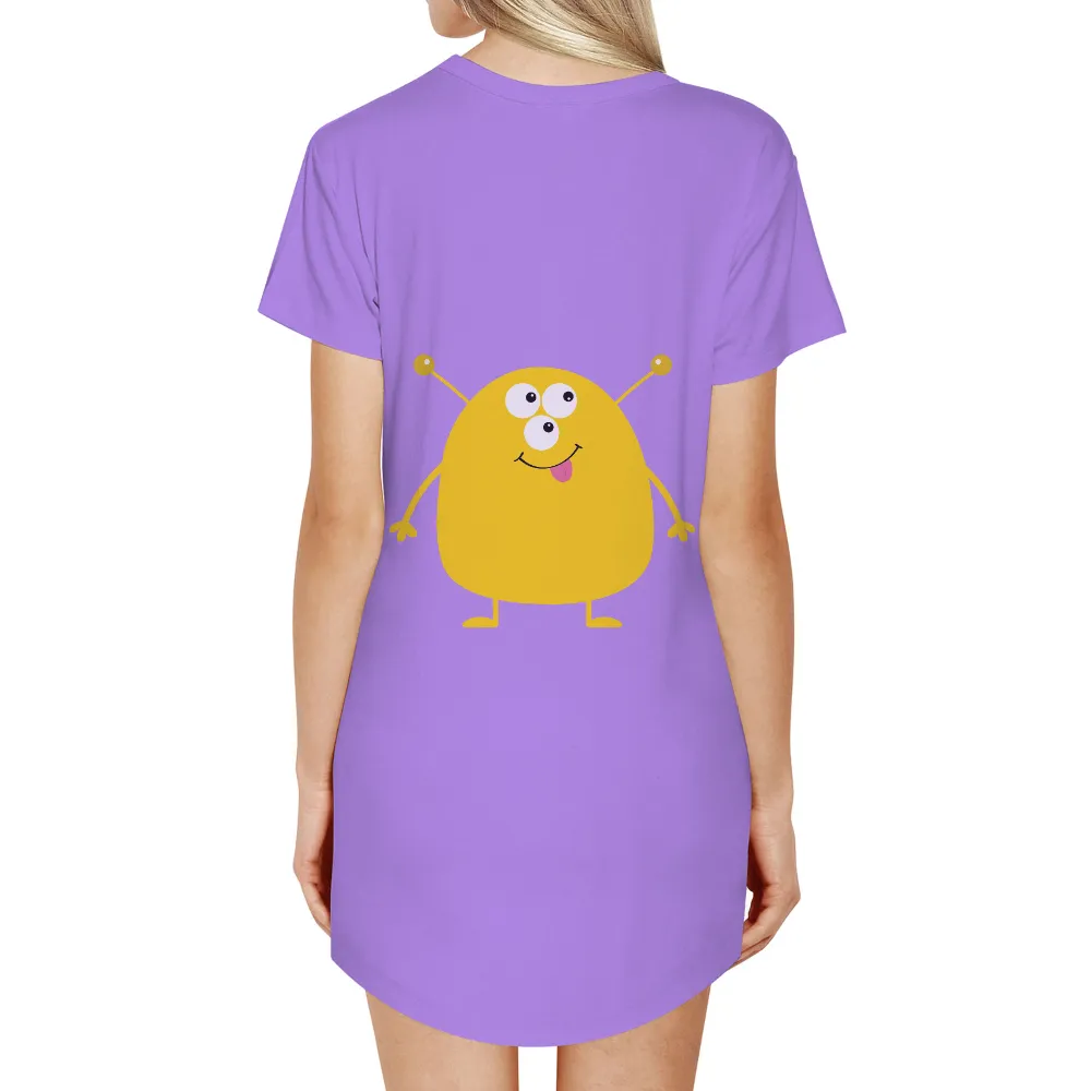 Zappy the Yellow Monster T-Shirts Design: Playful and Joyful|mardi gras tongue shirt