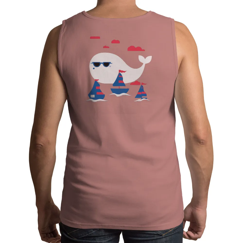 Customized Tee Shirts: Whale Adventure with Sailboats|huk fishing shirts uv protection