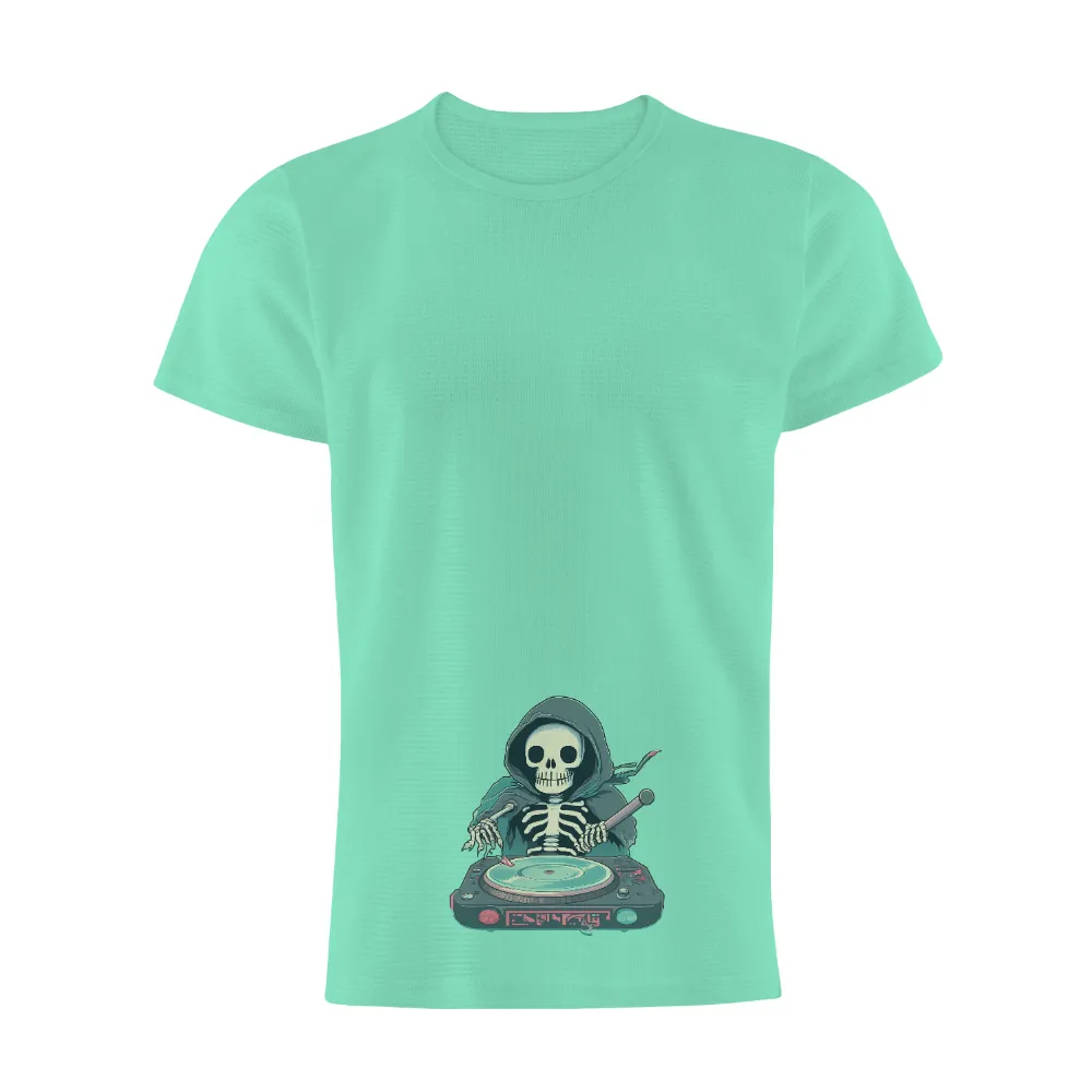 Grim Reaper DJ TShirt Printing - Skeleton Disc Jockey|shirt to match air max 95 neon