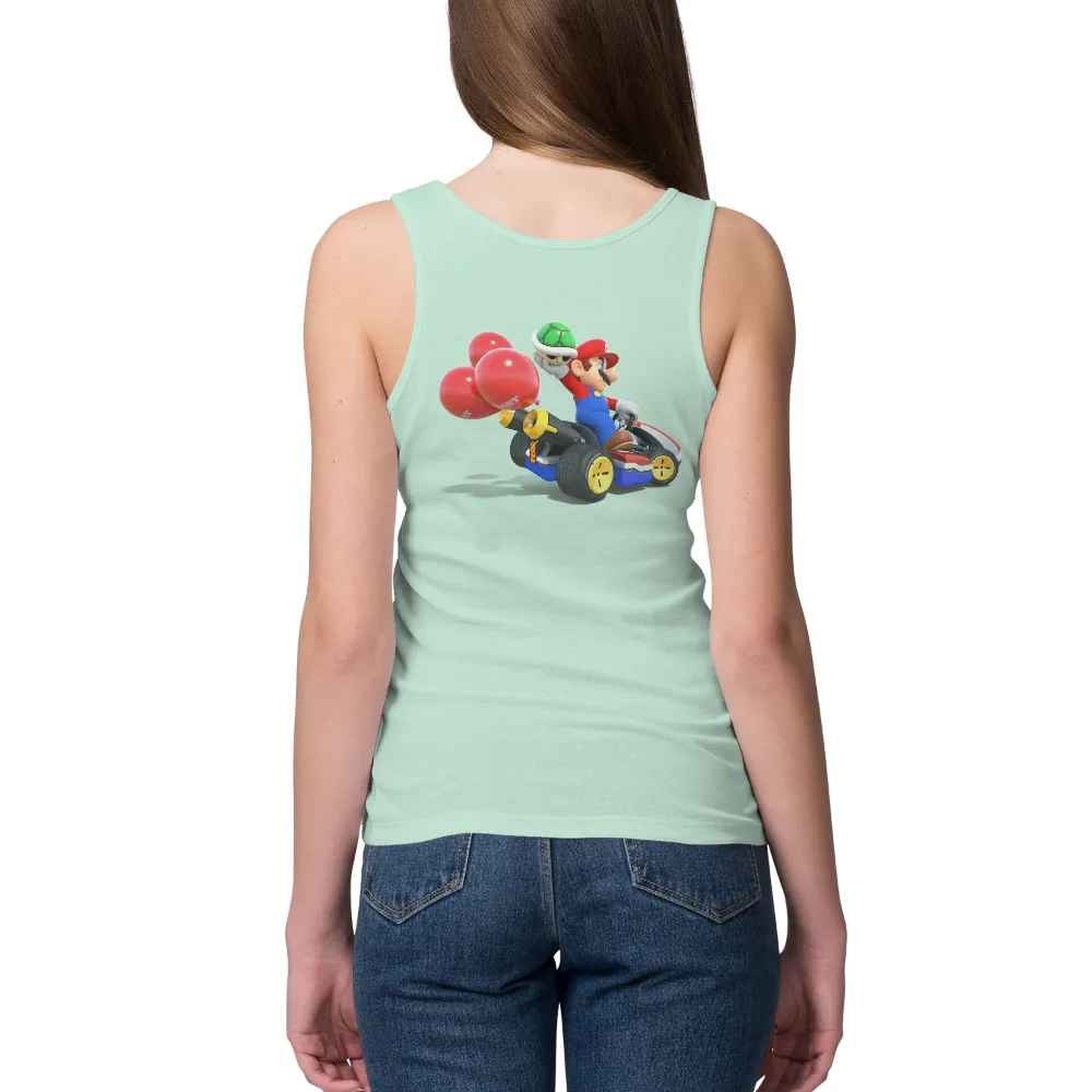 Mario Kart T-Shirt Printing: Race into Fun with Balloons and Shells|super mario valentines day shirt