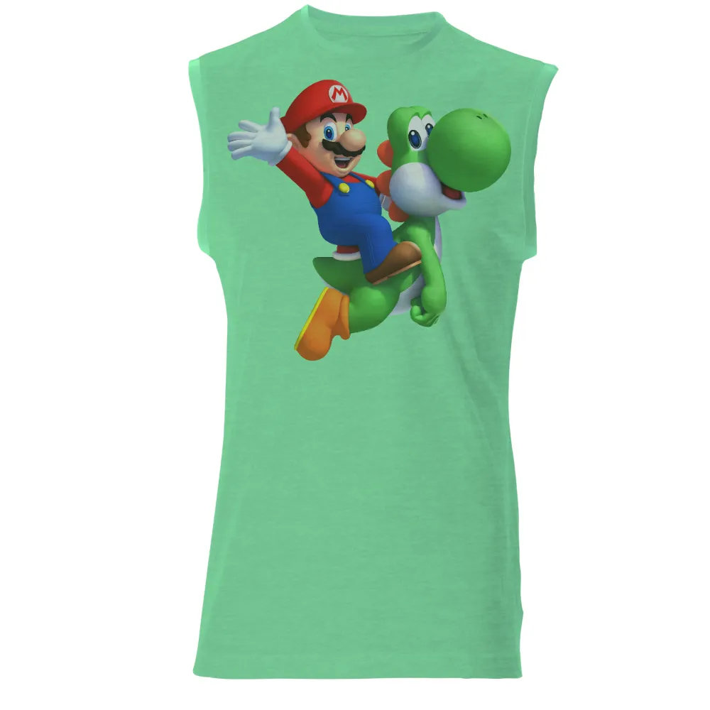 Custom Tee Shirts: Mario and Yoshi Adventure|my perfect day video games t shirt