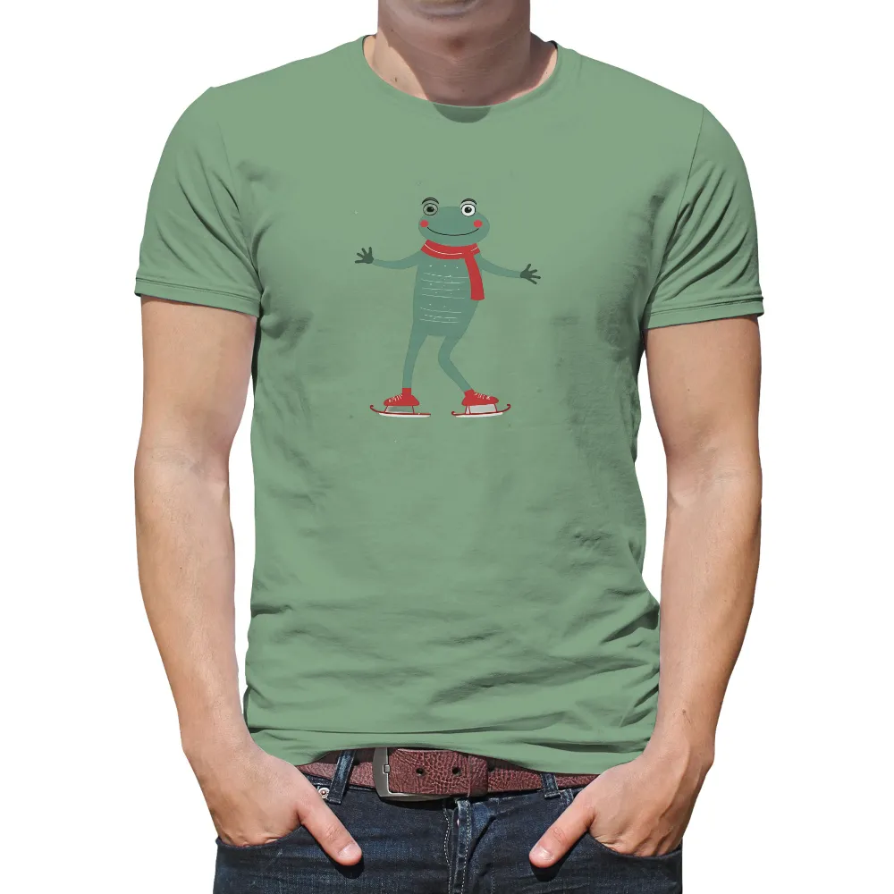 Tee Shirts Printed: Freddie the Ice Skating Frog|family thing 1 shirts