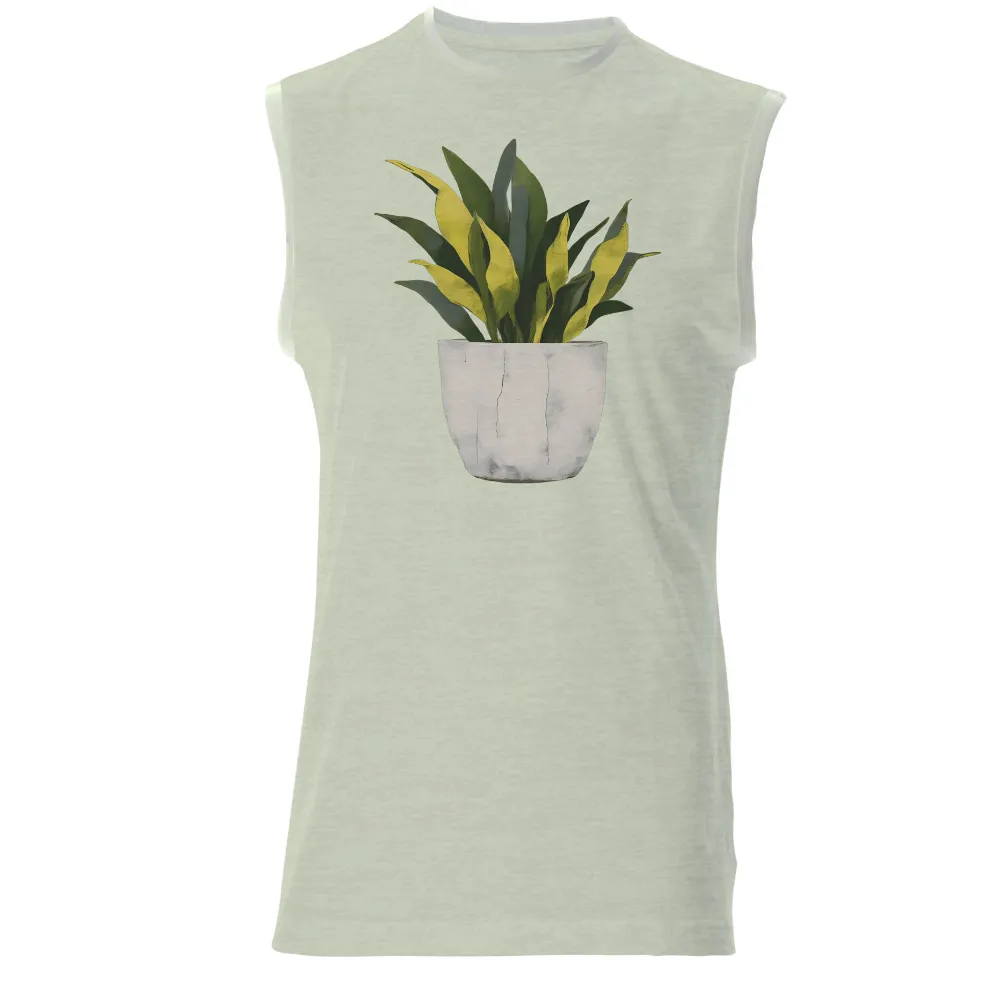 T-Shirts Custom: Vibrant Snake Plant Art|milano calou vibrant summer shirt