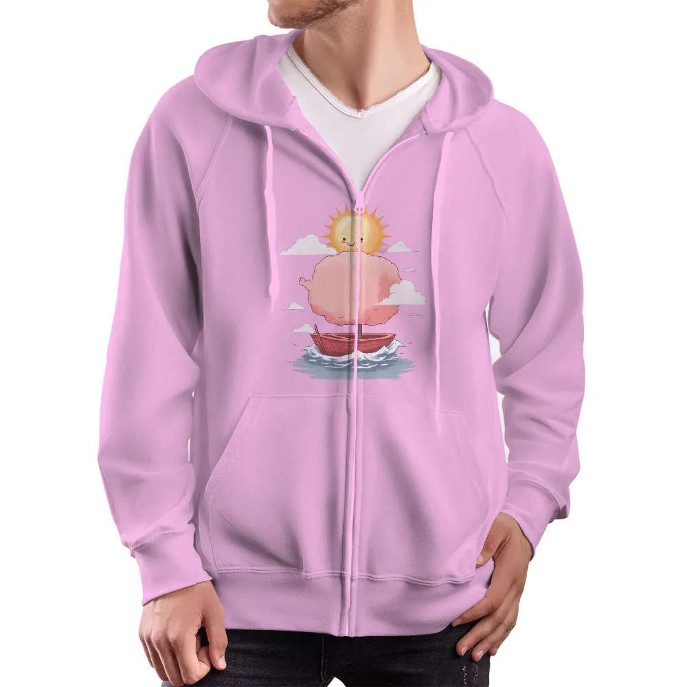 Graphic Tees: Whimsical Cotton Candy Tree on a Boat|costa sun protection shirts