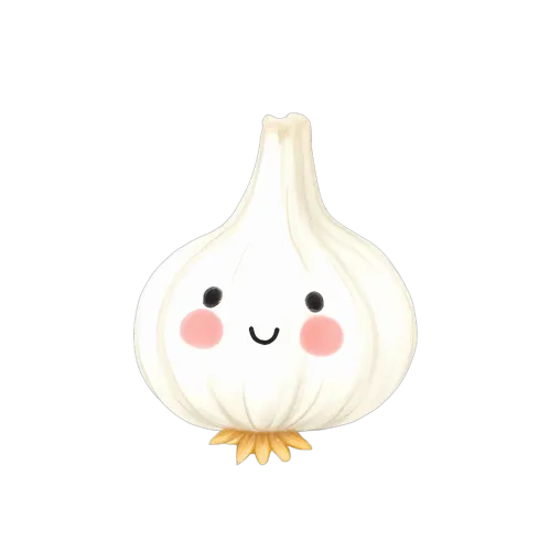 T-Shirts Custom: Garlic Charm - Cute Minimalist Design