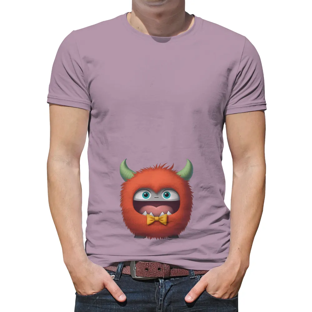 TShirt Printing: Whimsical Monster Brings Joy with Orange Fur and Green Horns|suicide squad monster t