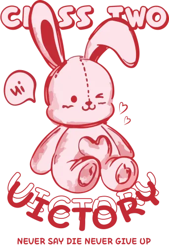 T-Shirts Pattern: Pink Bunny - Class Two Victory