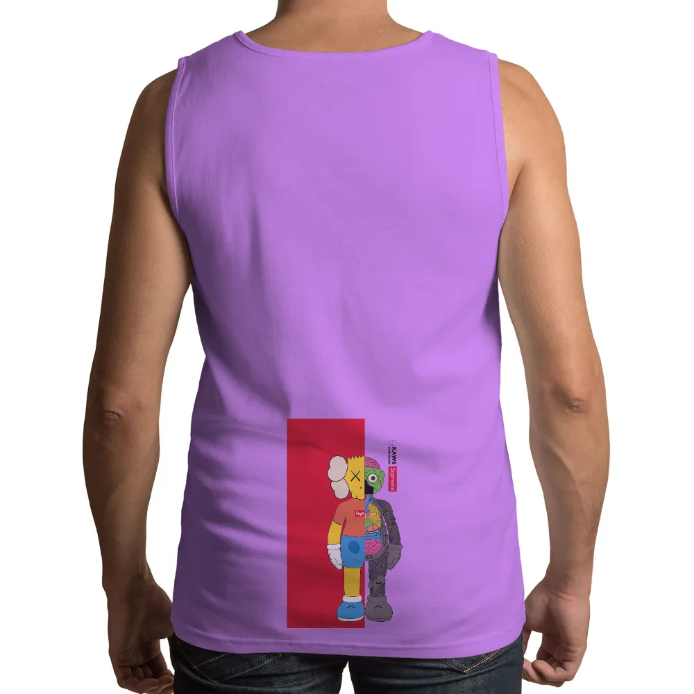 T-Shirts Pattern: Bart's Inner Complexity - Artistic Design|one line art shirt