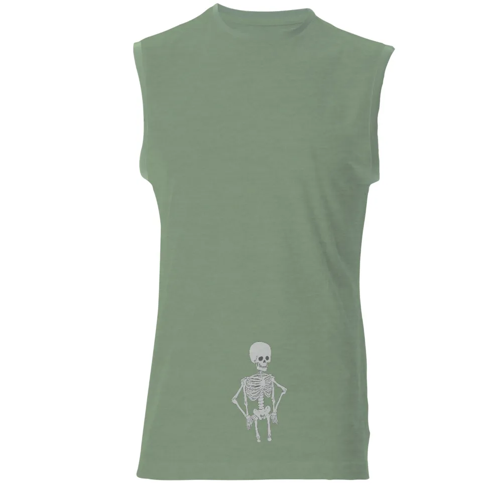 Shirts Graphic Tees: Skeleton Philosophy - Minimalist Existence|kobe skeleton