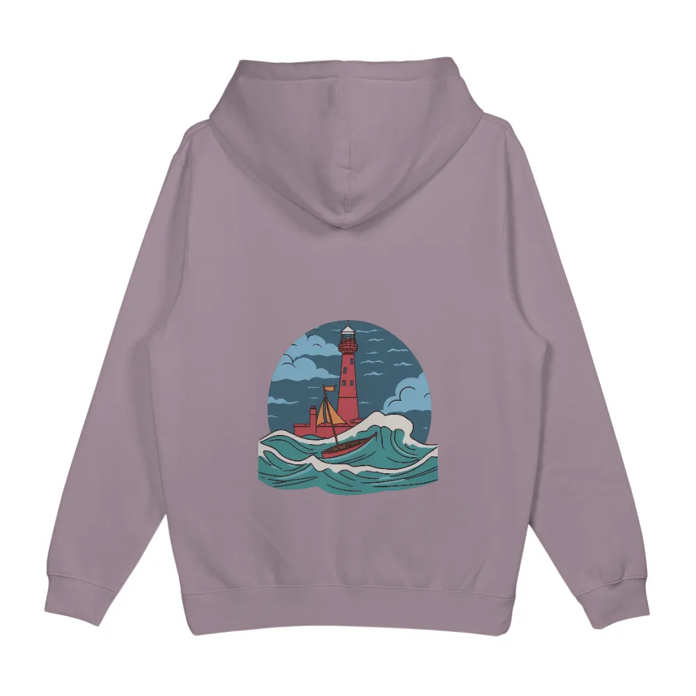 Shirts Graphic Tees | Sailor's Journey: Lighthouse & Waves|Lighthouse