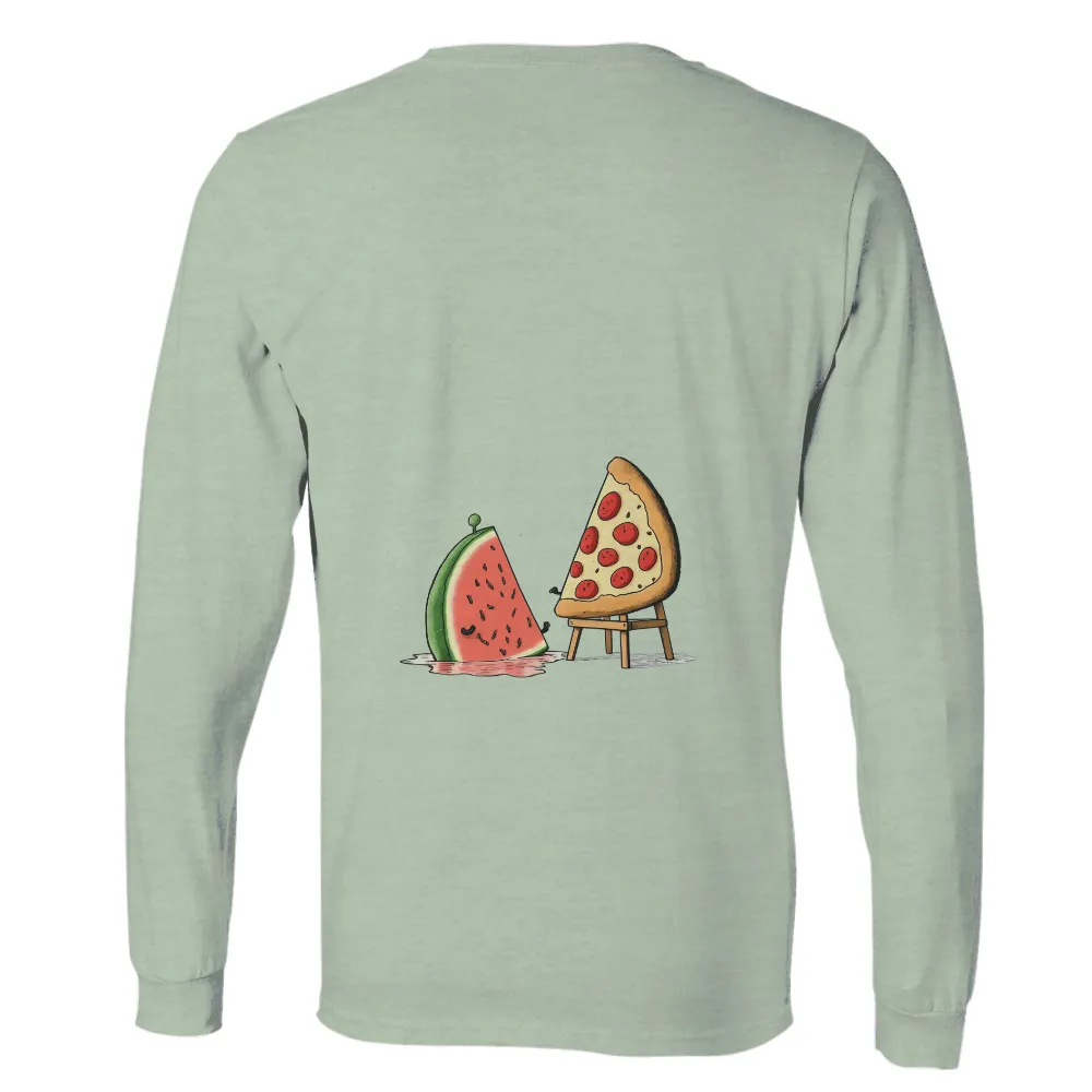 Custom T-Shirt Printing: Pizza and Watermelon Friends Forever|support your local campground shirt