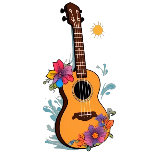 TShirt Printing: Ukulele Harmony - A Symphony of Colors and Joy