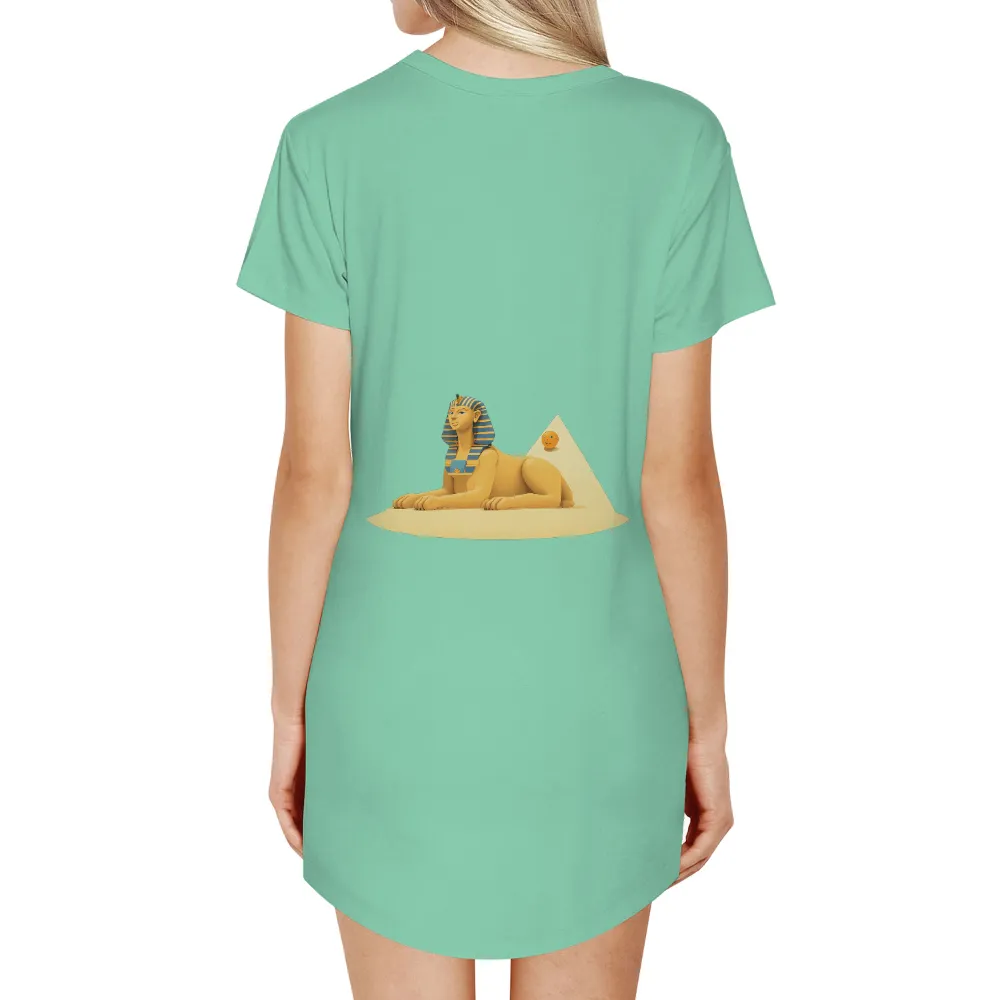 Custom Tee Shirts: Sphinx and Pyramid - Ancient Egyptian Mysticism|prana sun shirt women's