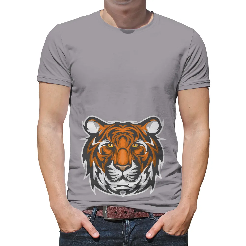 T-Shirts Pattern: Majestic Tiger - Power and Grace|beautiful limited chainsaw art 3d all over printed shirts hh