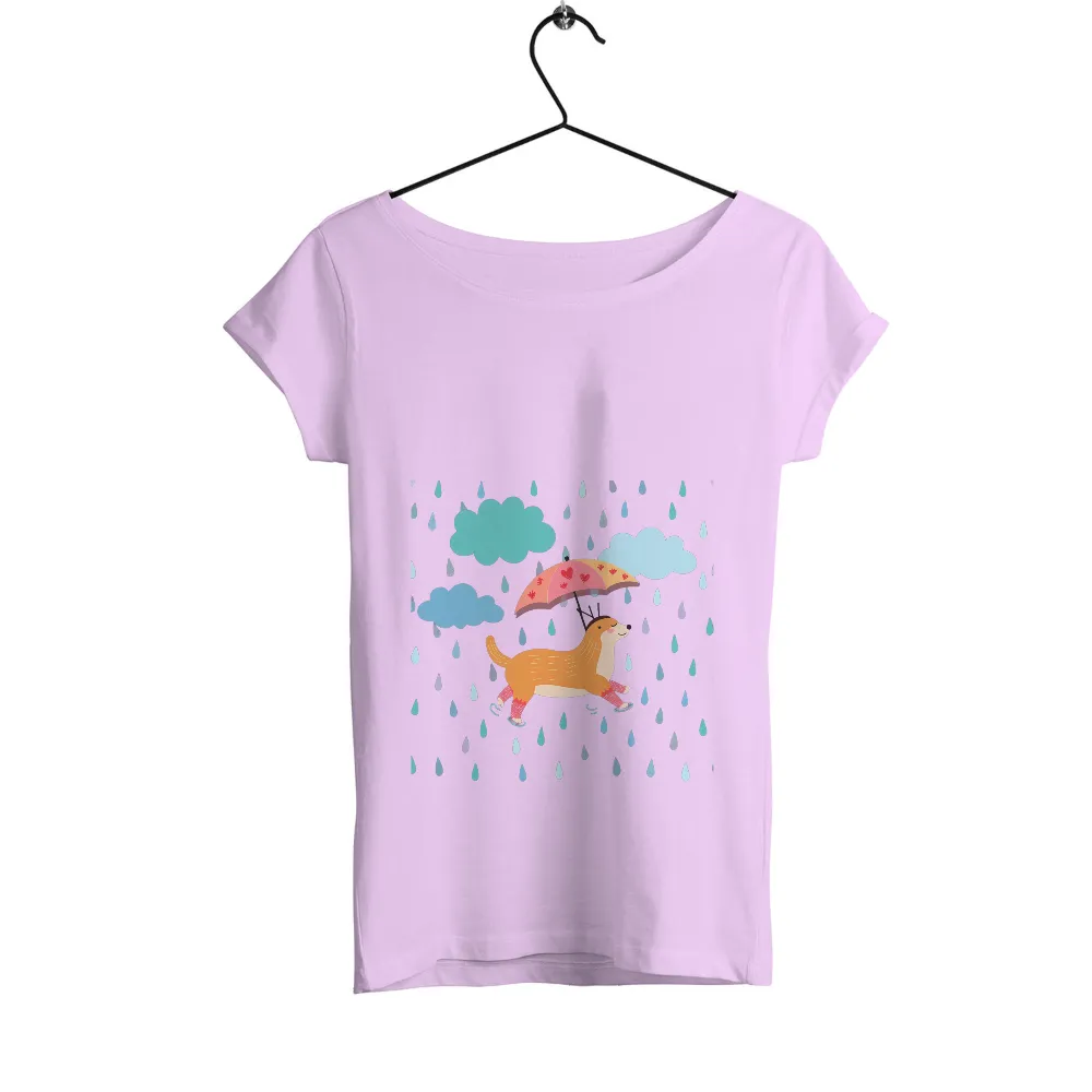 Custom Tee Shirts: Whiskers' Rainy Day Adventure|cute valentines day shirts women