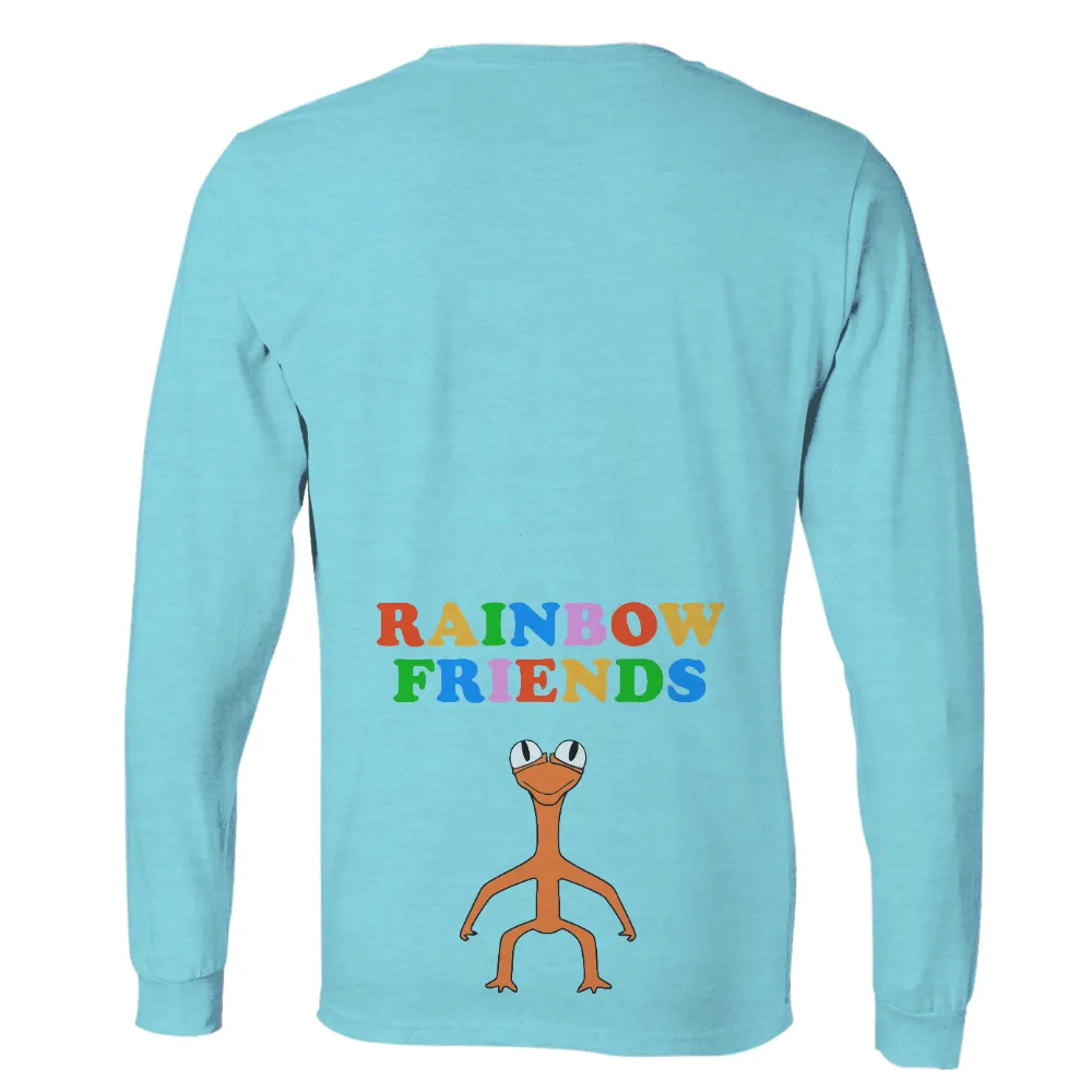 Tee Shirts Printed: Rainbow Friends - Orangey's Cheerful Spirit|mm2 t shirt roblox