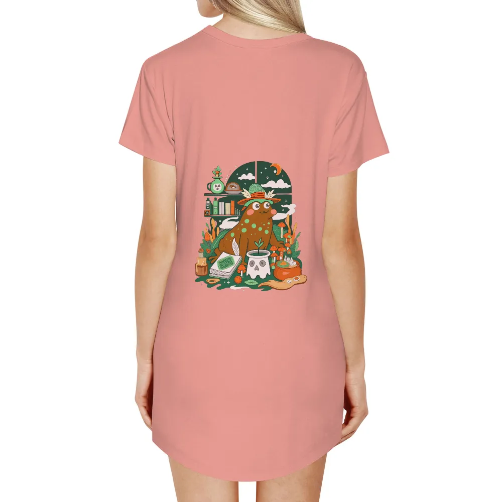 T-Shirts Custom: Whimsical Magical Garden with Fungi| whimsical garden