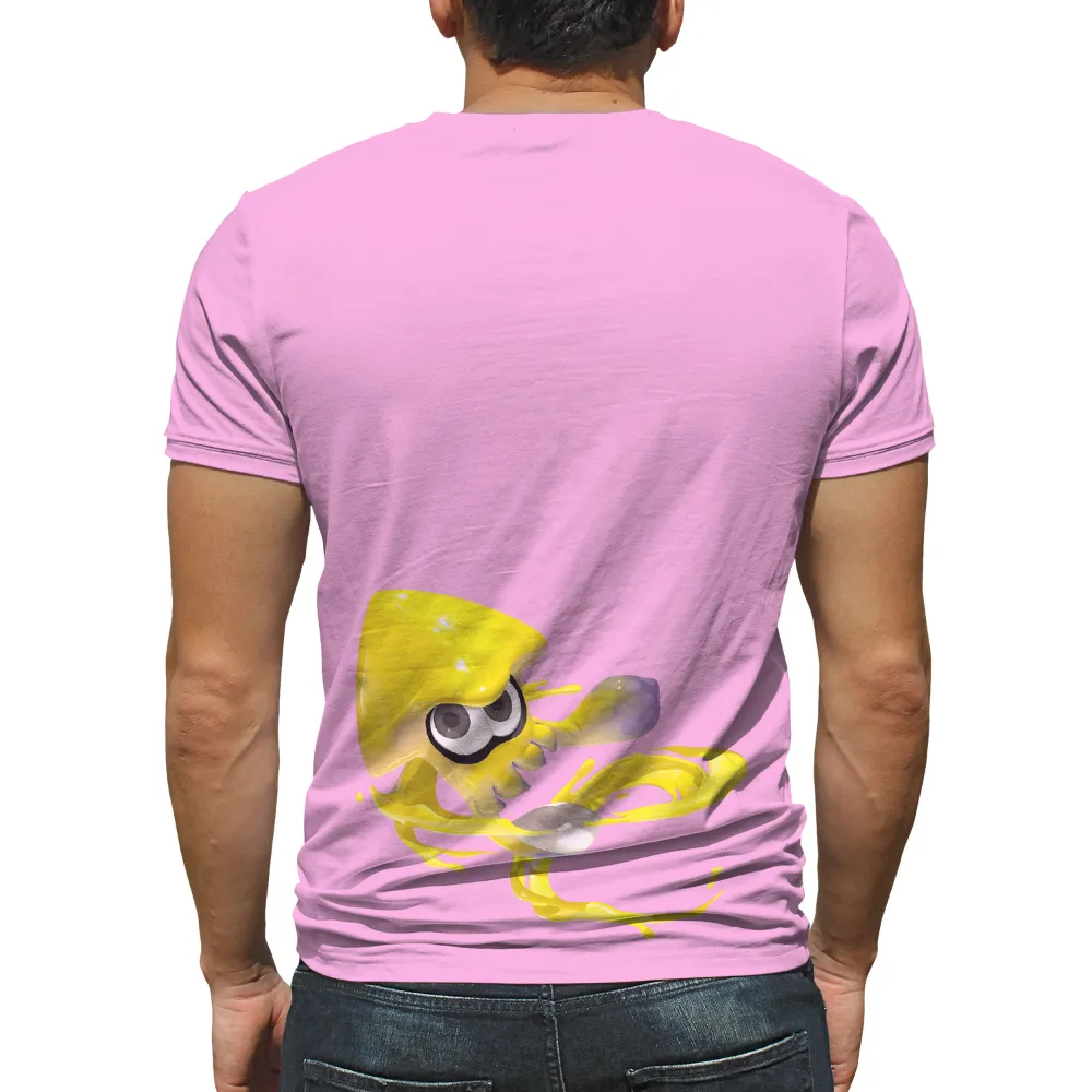 TShirt Design: Yellow Squid from Splatoon - Gaming, Energetic, Playful|splatoon 3 deep cut shirt