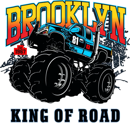 T-Shirts Design: Brooklyn's King of Road Monster Truck