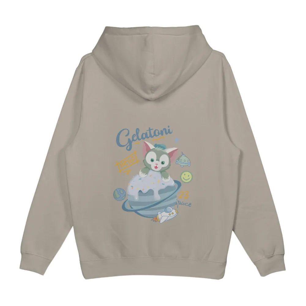 Custom T-Shirt Printing: Whimsical Cat in Space - Gelatoni|vintage space camp t shirt