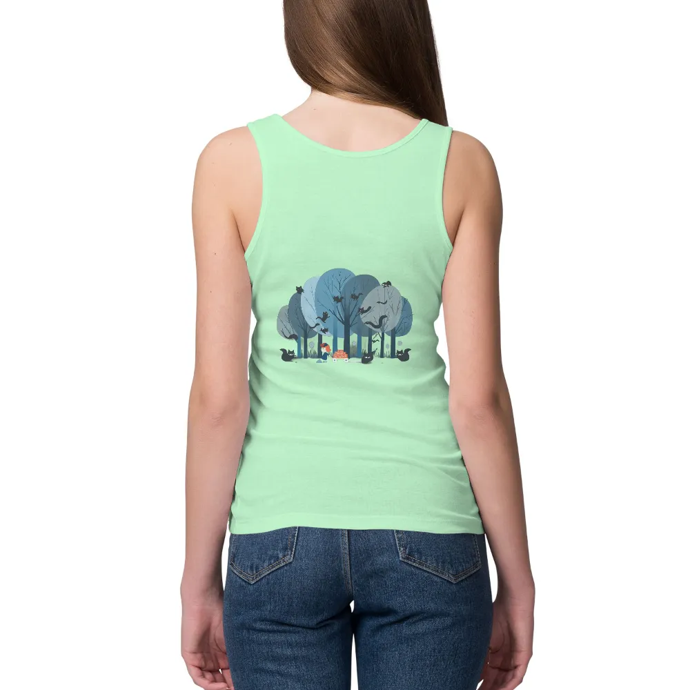 Custom T-Shirt Printing: Enchanting Moonlit Forest Adventure| whimsical journey