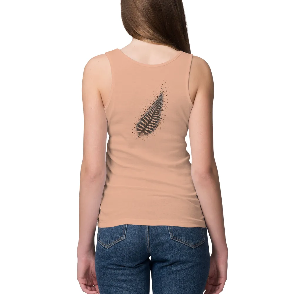 Custom Tee Shirts: Monochrome Leaf - Digital Growth|palm leaf print shirt womens