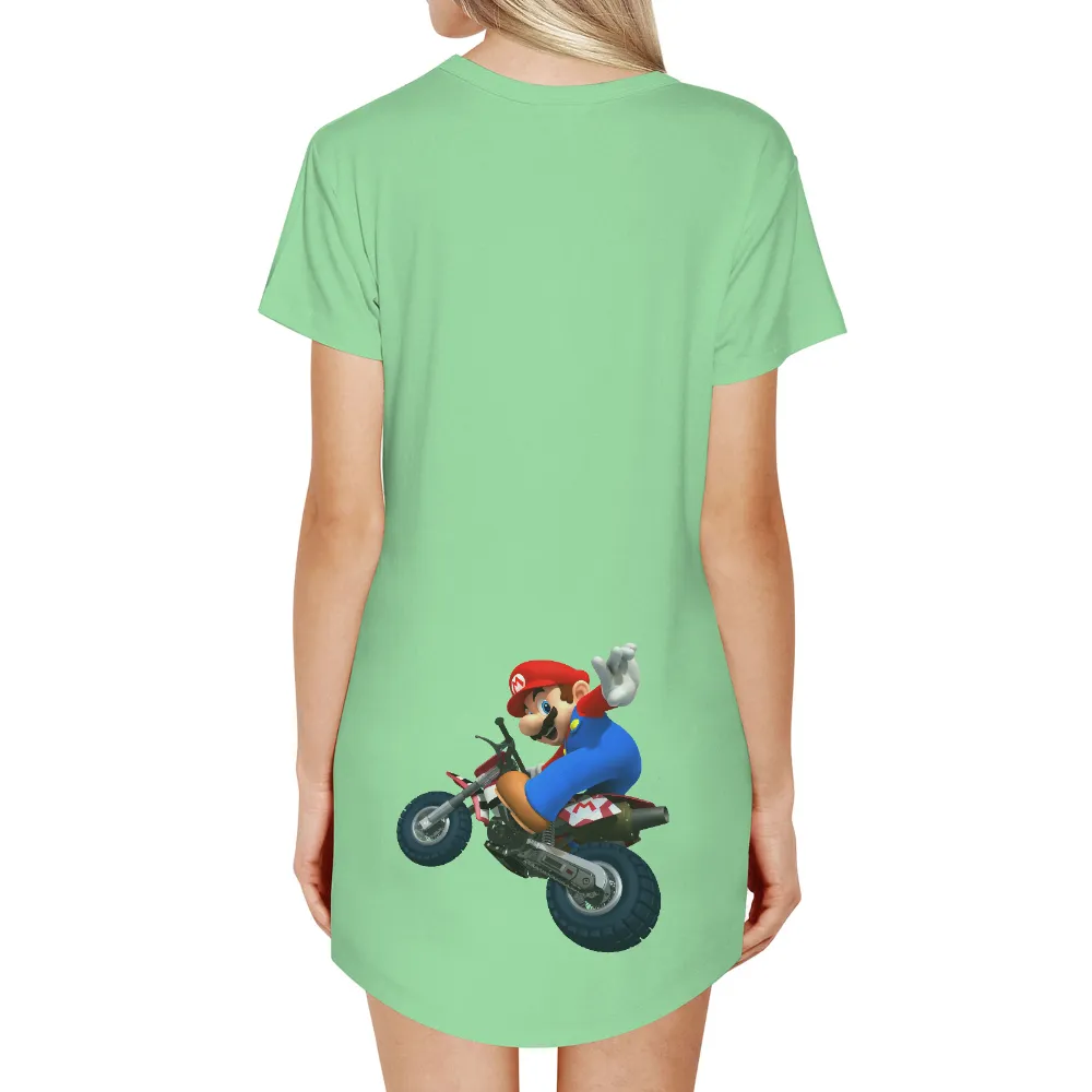 T-Shirts Design: Iconic Gaming Character on Motorcycle|red and black motorcycle t shirt roblox