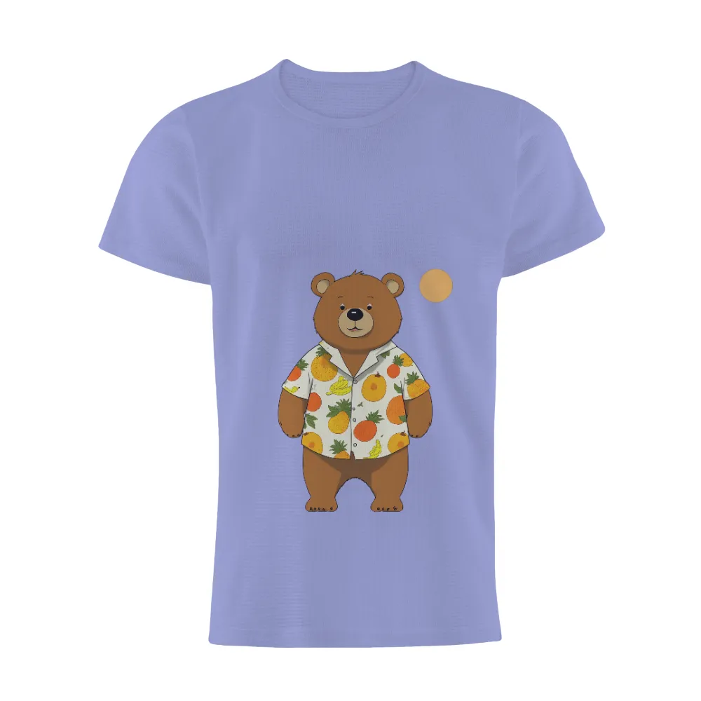 Customized Tee Shirts: Summer Bear in Fruity Hawaiian Shirt|summer body t shirt