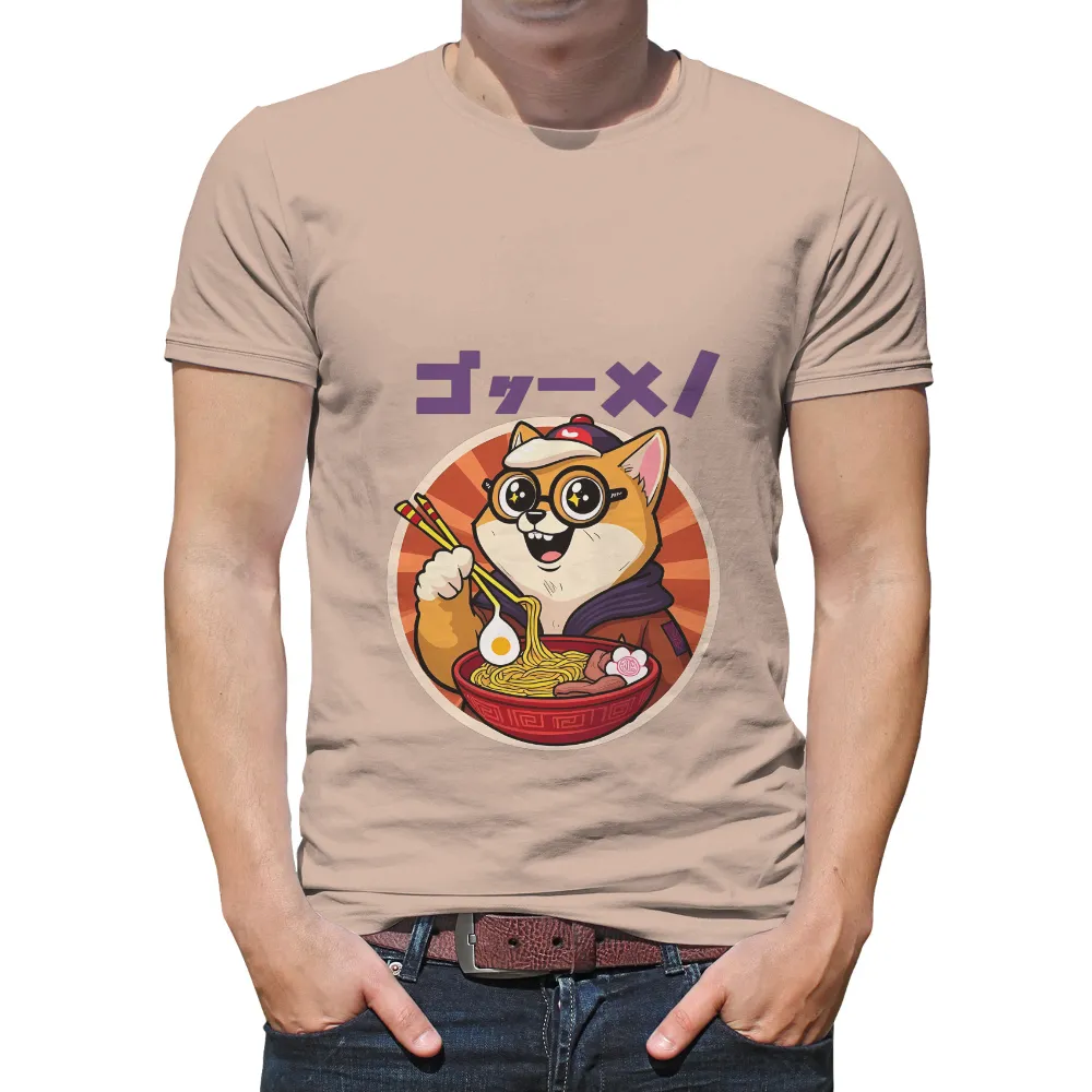 Shirts Graphic Tees: Ryo's Ramen Adventure| Traditional Japanese ramen design