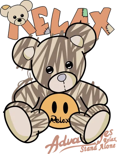 T-Shirts Design: Relax with a Whimsical Teddy Bear