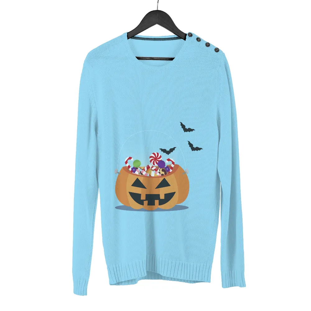 TShirt Printing: Halloween Pumpkin Bucket Filled with Candies|vlone pumpkin shirt