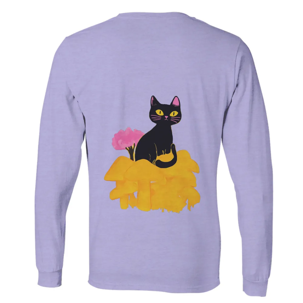 Whimsical Black Cat T-Shirts Design | Fantasy & Nature Inspired| whimsical design