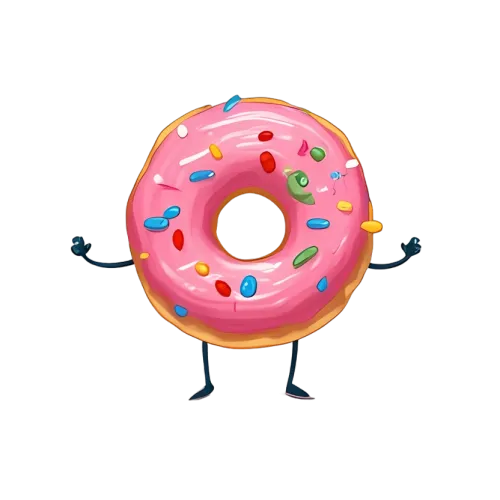 T-Shirts Design: Whimsical Donut Brings Joy and Nostalgia