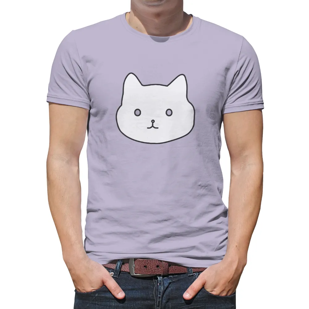 Custom Tee Shirts: Minimalist Cat Design - Simple and Cute|cute valentines shirts for women